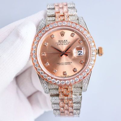 ROLEX Imported 8215 Chips Diamond-in Rose Gold 42MM Watch